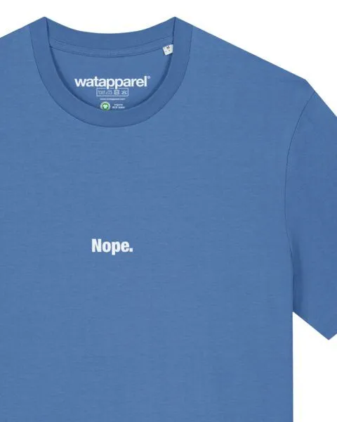watapparel watapparel T-Shirt Unisex Nope, Bright blue, – Produktbild 3 von 3