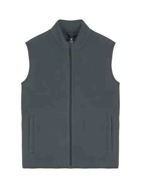 YTWOO YTWOO Herren ärmellose Basic Fleecejacke aus 100% recyceltem Polyester, Anthrazit, – Produktbild 3 von 4