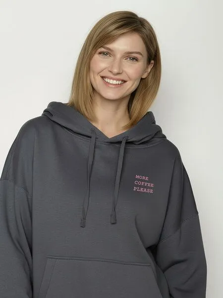 GreenBomb GREENBOMB Dog Coffee Mello - Lässiger Hoodie aus Bio-Baumwolle / hochwertiger Print / GOTS / Fair & Vegan, Brown, – Produktbild 3 von 4