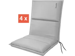 Doppler doppler Auflage "CITY" für Niederlehner, 4er-Pack, 100x48x6 cm, Polyester, hellgrau – Produktbild 1 von 1