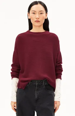 ARMEDANGELS ARMEDANGELS Damen vegan Pullover Merinaa Velvet Red – Produktbild 1 von 1