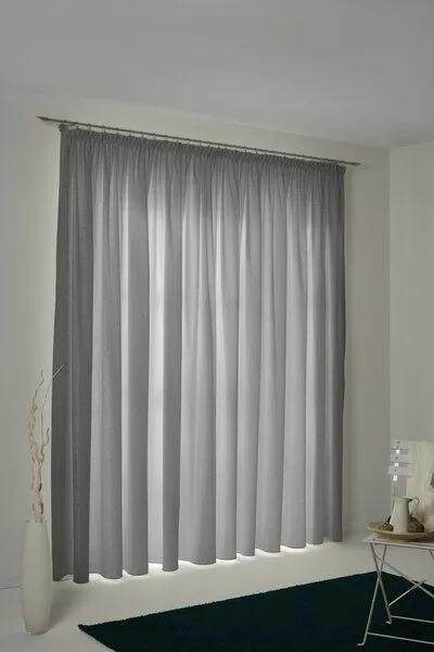 Nature by Adam Nature by Adam Vorhang aus 100% Bio-Baumwolle - Made in Germany - Uni Collection light, Dunkelgrau, – Produktbild 7 von 7