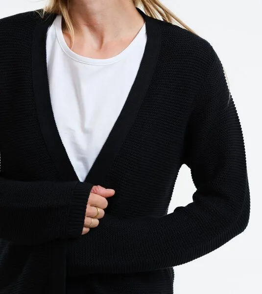 Gary Mash GARY MASH Long-Cardigan Alamo aus Biobaumwolle, Schwarz, – Produktbild 2 von 4