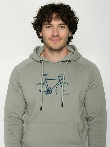 GreenBomb GreenBomb Bike Crop Trek - Hoodie aus Bio-Baumwolle mit Raglan-Arm / GOTS / Fair & Vegan, Grau (moos mint), – Produktbild 3 von 5