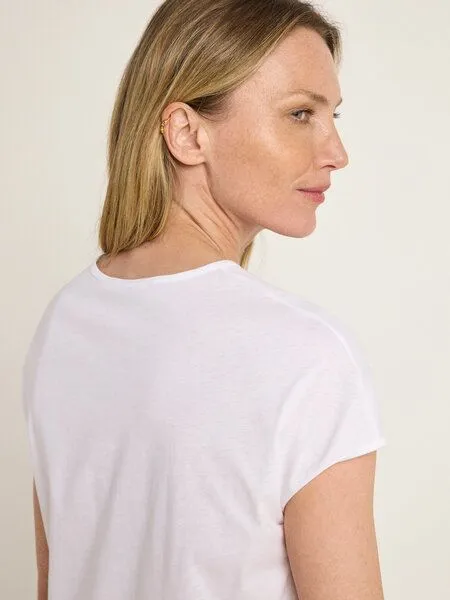 LANIUS LANIUS Shirt mit überschnittener Schulter aus Bio-Baumwolle, White, – Produktbild 5 von 5