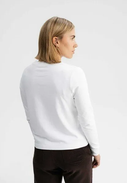 MELA MELA Langarmshirt schwer Style AASTHA aus 100% Bio-Baumwolle, Weiss, – Produktbild 2 von 4