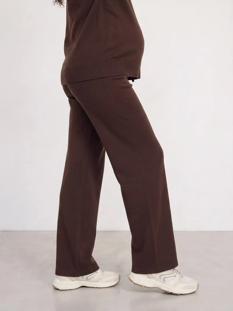 Vertbaudet Vertbaudet Umstands-Set aus Pullover und weiter Hose, Schokolade, – Produktbild 2 von 4