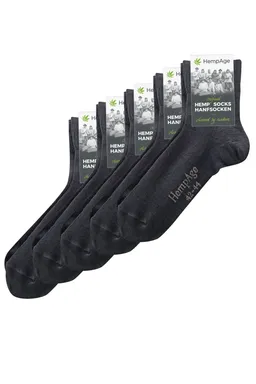 HempAge Hempage Herren vegan 5er-Pack Socken Classic Schwarz – Produktbild 1 von 1