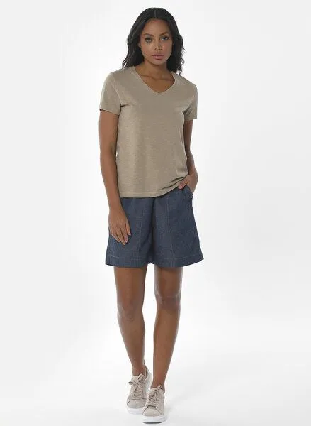 ORGANICATION ORGANICATION Naturel Dyed T-Shirt aus Bio-Baumwolle, Acorn, – Produktbild 2 von 4