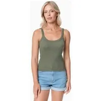 ORGANICATION ORGANICATION IPEEK | Ripp-Tanktop aus TENCEL Modal und Bio-Baumwolle, Olive, – Produktbild 1 von 1