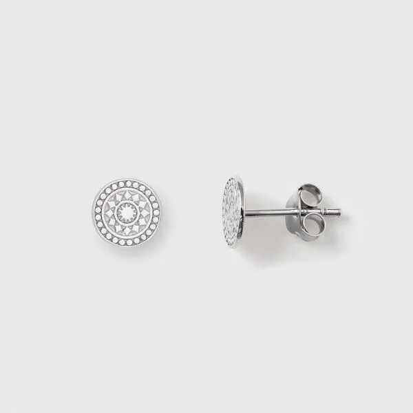 fejn jewelry fejn jewelry Ohrstecker 'ornament' - mit filigraner Ornament-Prägung, Silber, – Produktbild 1 von 1