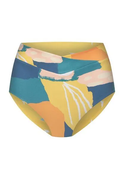 boochen boochen Bikini Slip Diani - Wendbares Surf Bikini-Unterteil, Painting print (gelb), – Produktbild 2 von 4