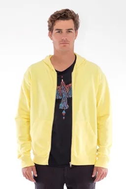 RAVENS VIEW IBIZA RAVENS VIEW IBIZA Herren vegan Hoodie Zip Ibiza Kalkgelb – Produktbild 1 von 1