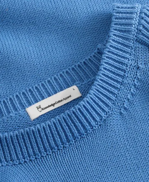 KnowledgeCotton Apparel KnowledgeCotton Apparel O-Neck Pullover Cotton Knit Herren, Azure blue/blau, – Produktbild 1 von 4