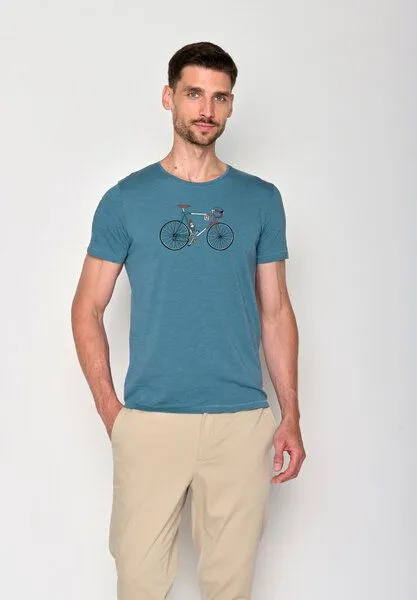 GreenBomb GREENBOMB Bike Enzo Spice - Sportliches T-Shirt aus Bio-Baumwolle / hochwertiger Print / GOTS / Fair & Vegan, Blau (), – Produktbild 3 von 4