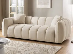 S-Style Möbel Polstergarnitur 3+2 Nubira in tief gesteppter Bubble-Optik aus Strukturstoff, mit modernem Design und Wellenfederung – Produktbild 1 von 1