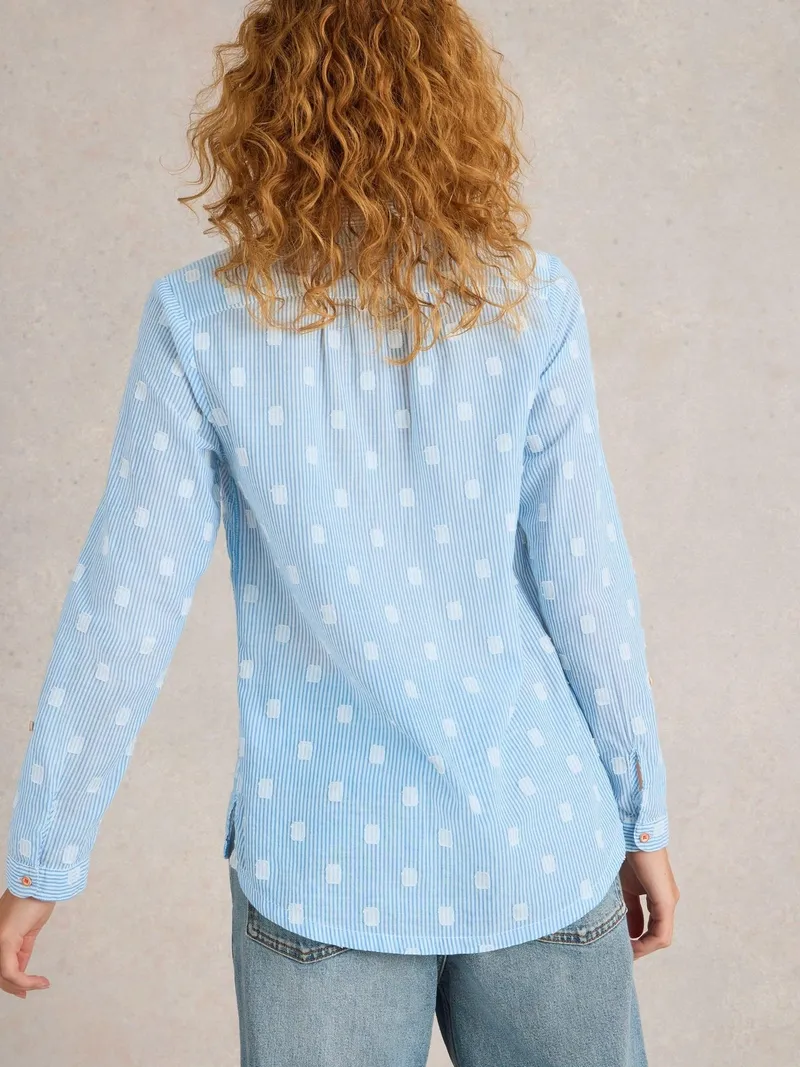 White Stuff Bluse Sophie aus Bio-Baumwolle - 34, Blau multi, – Produktbild 4 von 4