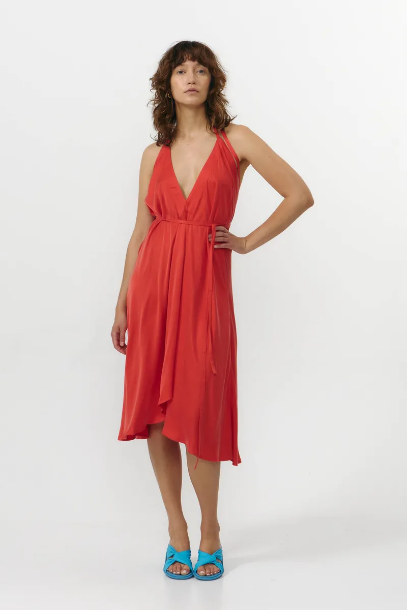 SUITE13LAB SUITE13LAB Damen vegan Kleid Mp Kurz Rot, Rot, – Produktbild 2 von 2