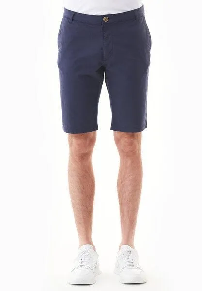 ORGANICATION ORGANICATION Slim-Fit Chino-Shorts aus Bio-Baumwolle, Navy, – Produktbild 2 von 4