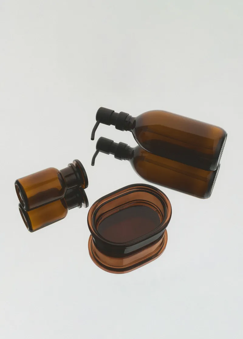Kuishi Seifenschale aus braunem Glas – Produktbild 3 von 3
