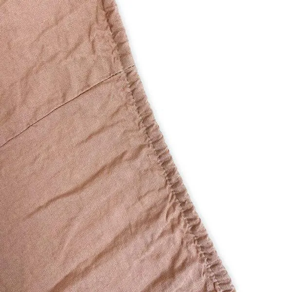 nordery nordery Spannbettlaken - 100% europäisches Leinen - Stonewashed, Puderrosa (rose), – Produktbild 1 von 4
