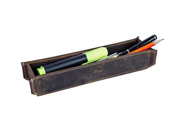 Alpenleder Alpenleder Stifteschale ZENTA, Old havanna, – Produktbild 3 von 4