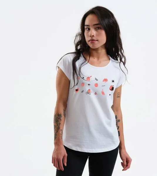 Gary Mash GARY MASH Shirt Asheville Katzenliebe aus Biobaumwolle, Weiß, – Produktbild 3 von 4