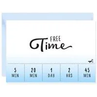 Bow & Hummingbird Bow & Hummingbird Mini-Grußkarte Free Time – Produktbild 1 von 1