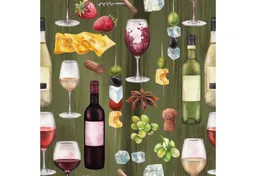 ti-flair Papierserviette, Servietten Papier 33x33cm 3-lagig Wein Käse & Oliven Motiv 20 Stück – Produktbild 1 von 1