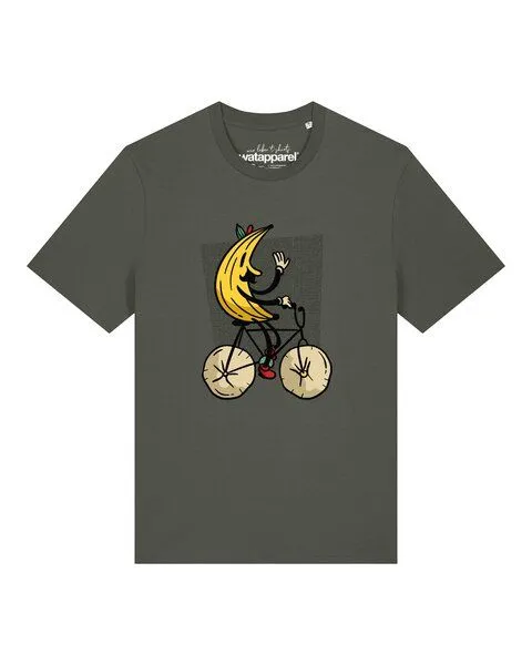 watapparel watapparel T-Shirt Unisex Banana Rider, Khaki, – Produktbild 1 von 2