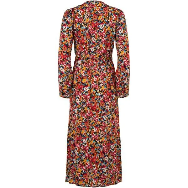 KnowledgeCotton Apparel KnowledgeCotton Apparel Wickelkleid FLOWER aus Lenzing EcoVero, Rot (item colour), – Produktbild 4 von 4