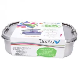 Dora's Dora's Dora’s XL Edelstahl-Lunchbox mit Trennsteg & Bügelverschluss (1,4l) – Auslaufsicher – Produktbild 1 von 1