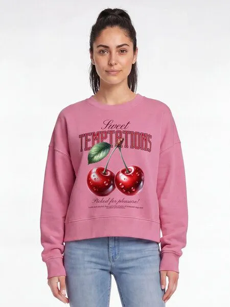 watapparel watapparel Sweatshirt Frauen Sweet Temptations, Bubble pink, – Produktbild 2 von 3