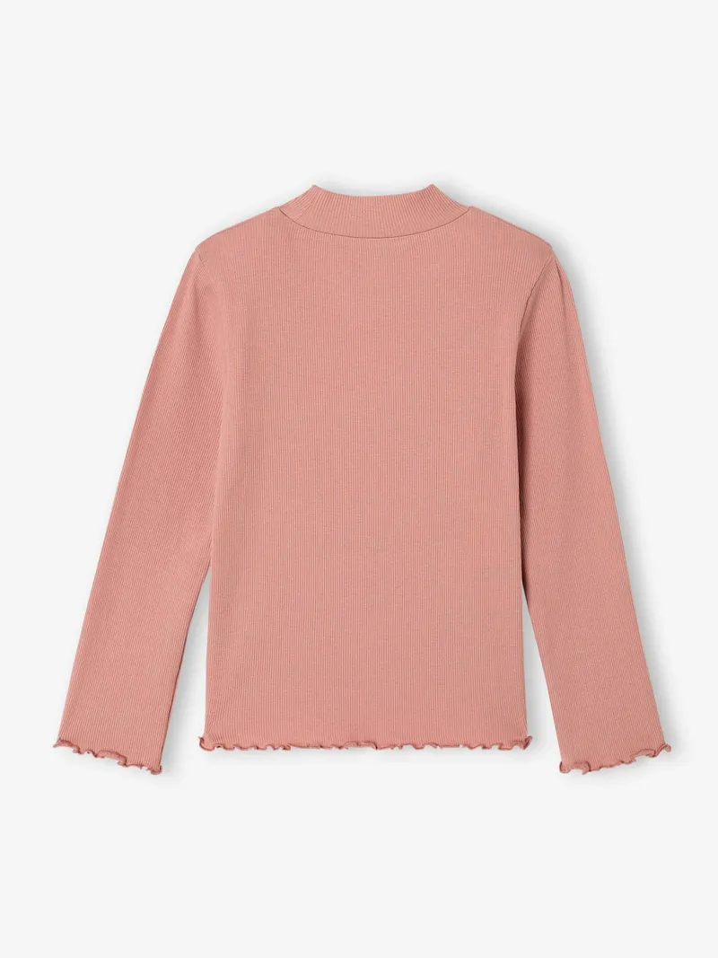 Vertbaudet Unterziehrolli aus Rippjersey Mädchen personalisierbar, Altrosa, – Produktbild 2 von 3