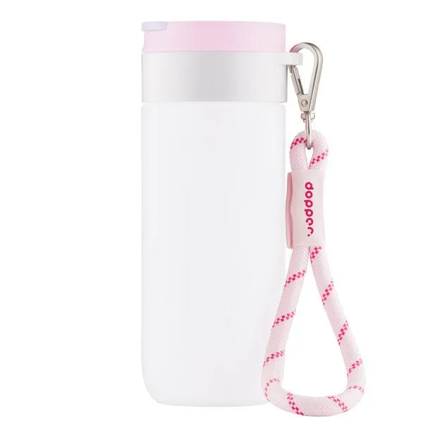 Dopper Wrist Cord - Trageschlaufe für den Dopper Travel Mug, Weisser ring (cherry pink), – Produktbild 2 von 4