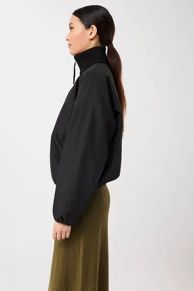 LangerChen LangerChen Wattierter Blouson mit Rippenkragen, Black (schwarz), – Produktbild 3 von 3