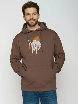 GreenBomb GREENBOMB Smokey Walrus Joy - Gemütlicher Hoodie aus Bio-Baumwolle / hochwertiger Print / GOTS / Fair & Vegan – Produktbild 1 von 1