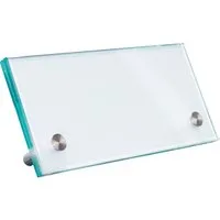 SignSystems SignSystems Tischaufsteller "Cristallo" 15 x 7 cm, 2 Halter, Ø 10 mm – Produktbild 1 von 1
