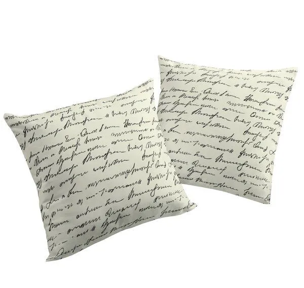 Nature by Adam Nature by Adam Kissenhülle aus Leinen und Bio-Baumwolle - Made in Germany - Scribble, Natur-schwarz, – Produktbild 1 von 4