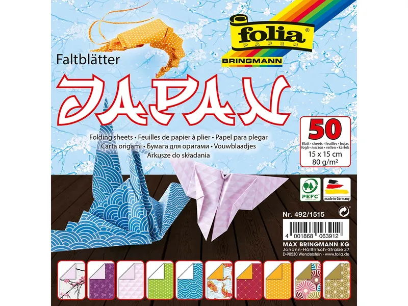 folia folia Faltblätter "Japan" 80g/m², 15x15cm – Produktbild 1 von 1