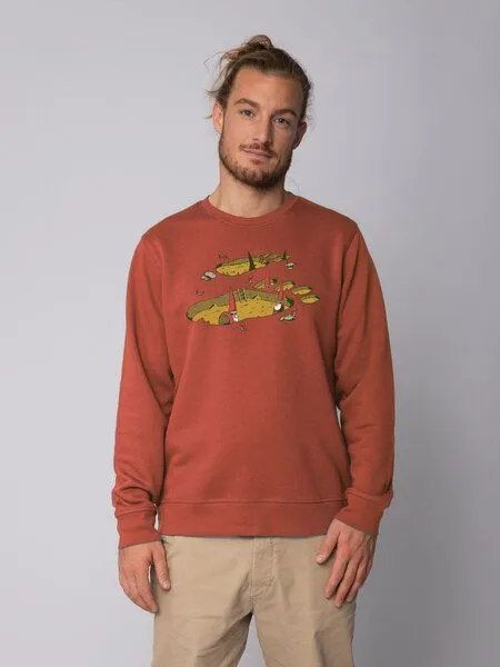 watapparel watapparel Sweatshirt Unisex Gnome Footprint, Heritage brown, – Produktbild 2 von 3