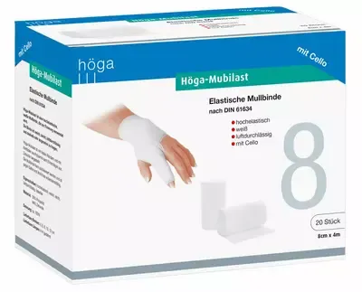 Höga-Pharm HÖGA MUBILAST Fixierbinde 8 cmx4 m m.Cellophan 1 St Binden – Produktbild 1 von 1