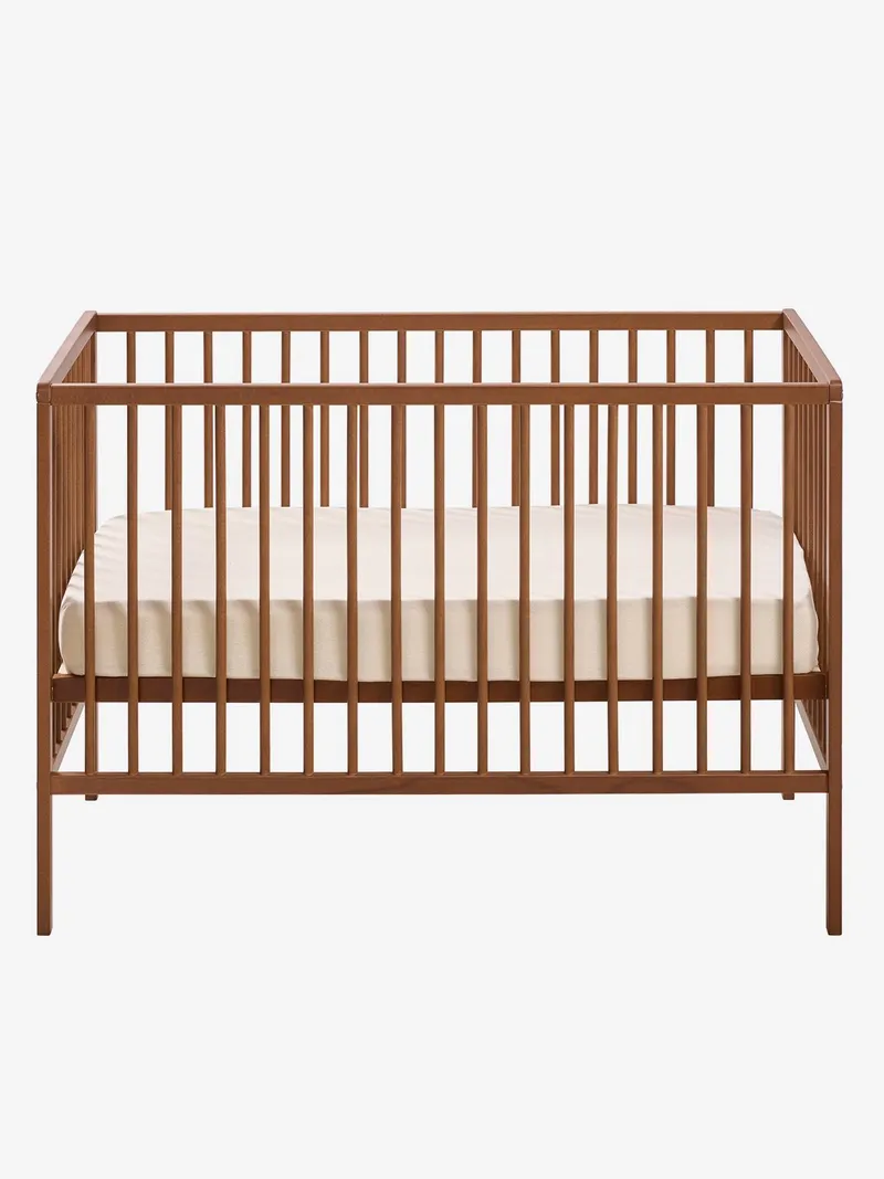 Vertbaudet Vertbaudet Babybett COCOON 60x120 cm Gitterbett, Nussbaum, – Produktbild 3 von 6