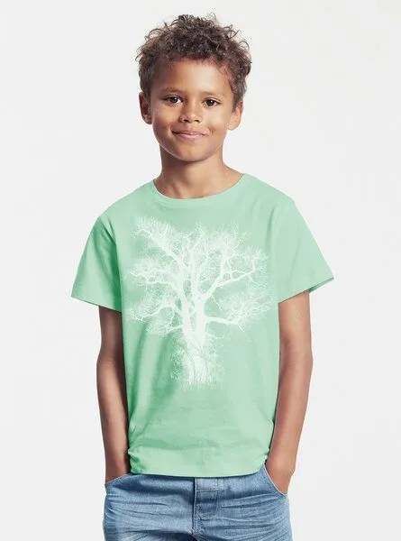 Peaces.bio - handbedruckte Biomode Peaces.bio - handbedruckte Biomode Bio-Kinder T-Shirt Chestnut, Mint, – Produktbild 2 von 2