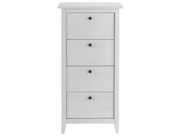 Kommode "Solvita" mit 4 Schubladen, B 58 x T 40 x H 115 cm, Kiefer weiß – Produktbild 1 von 1