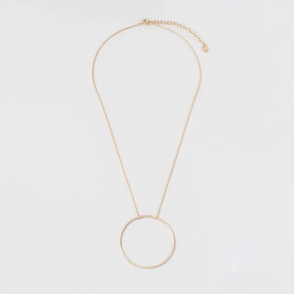 fejn jewelry fejn jewelry Kette big circle mit großem Kreis, Gold, – Produktbild 3 von 4