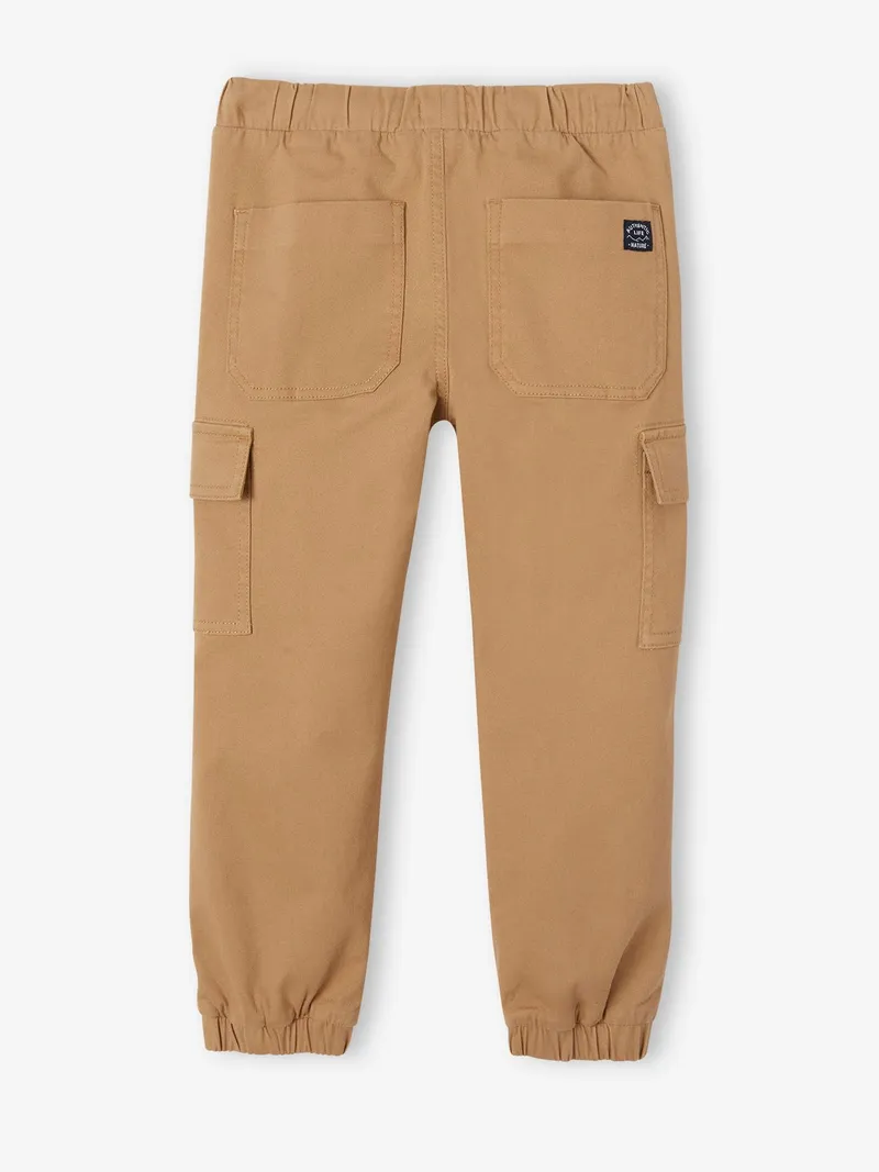 Vertbaudet Jungen Cargohose mit Dehnbund, Graubeige, – Produktbild 2 von 4