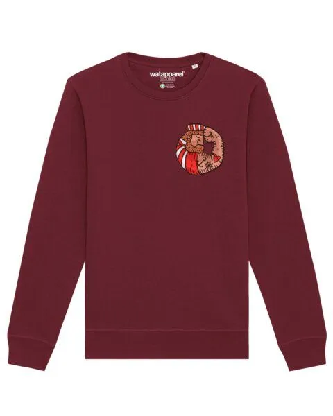 watapparel watapparel Sweatshirt Unisex Seemann, Burgundy, – Produktbild 1 von 3