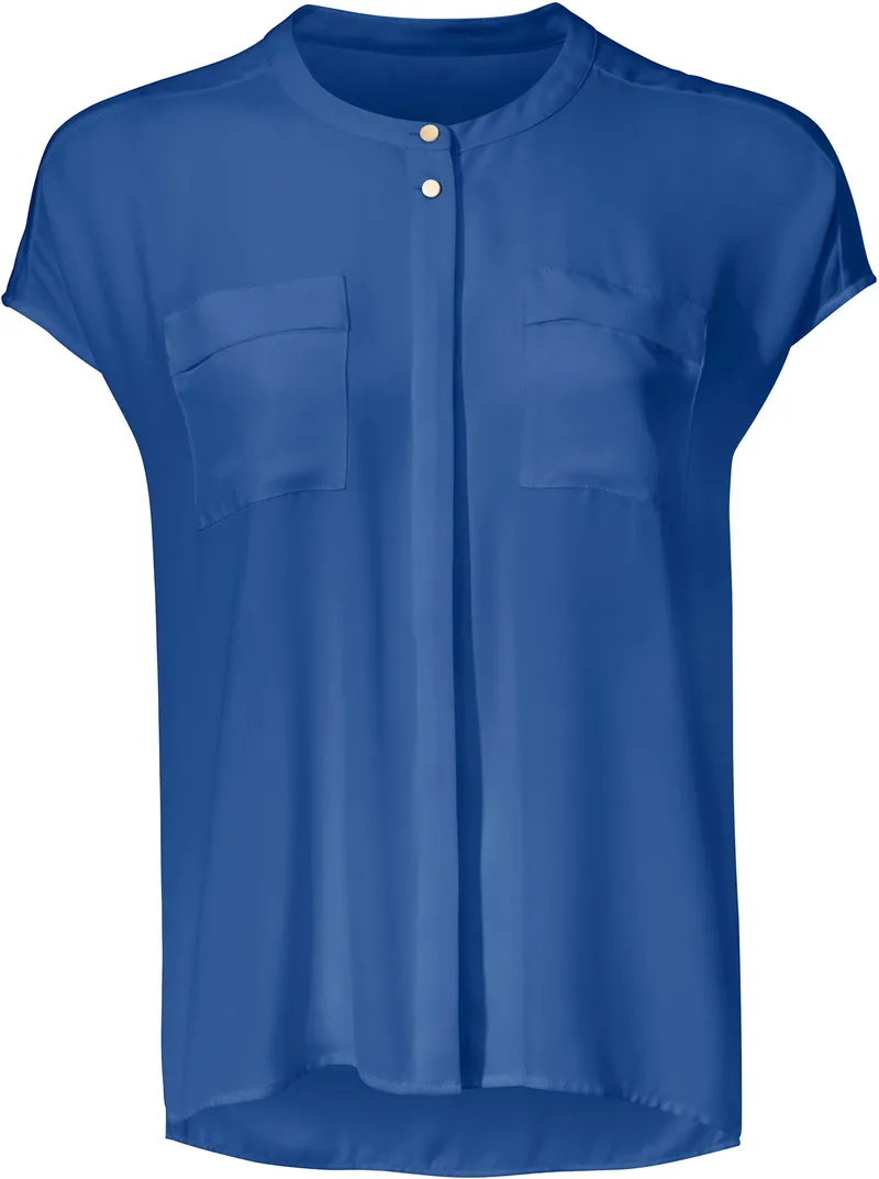 heine Kurzarm-Bluse royalblau, Royalblau, – Produktbild 2 von 3