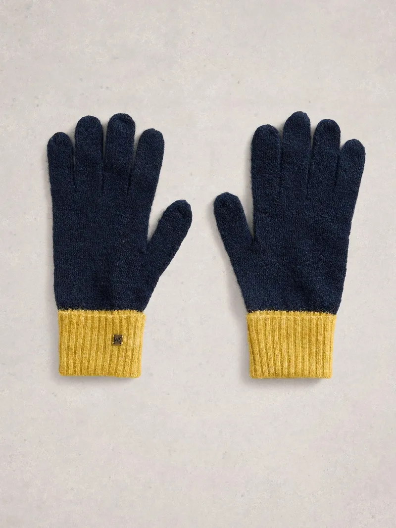 White Stuff Strickhandschuhe Sammy - Einheitsgröße, Marineblau multi, – Produktbild 1 von 2